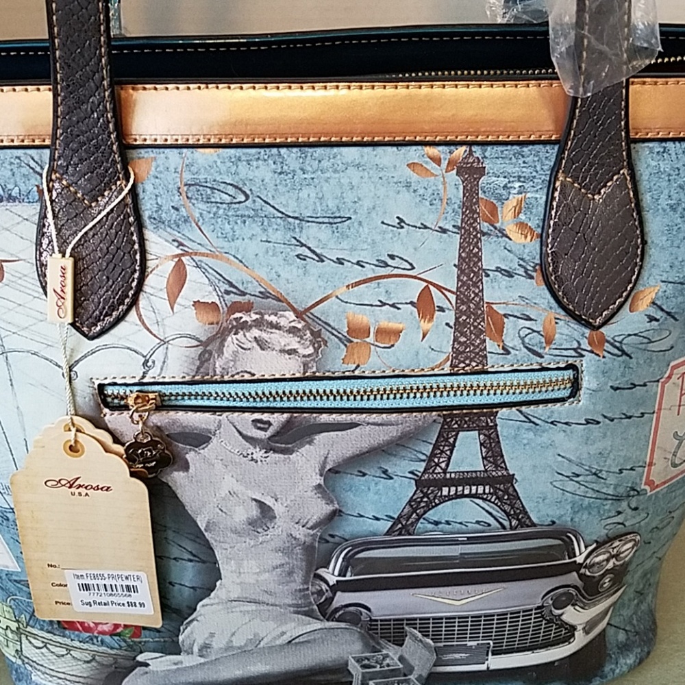 Arosa handbag Vintage paris DESIGN NWT$88 - Picture 5 of 8